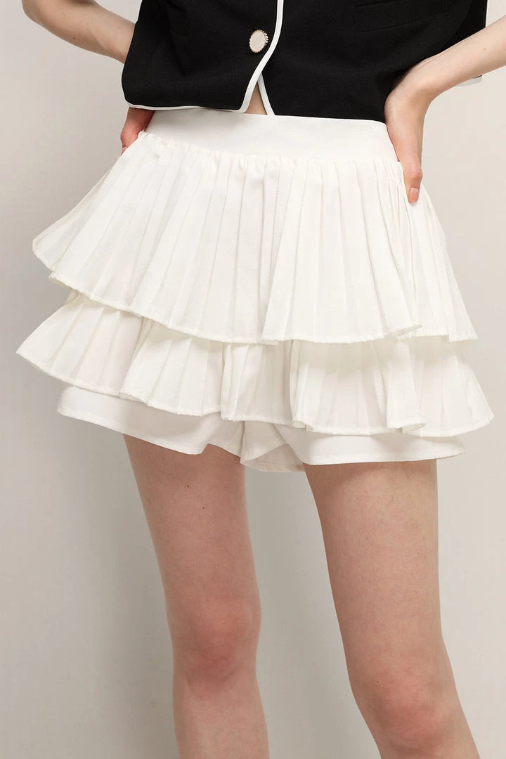 STORETS Influencer Clara Pleated Ruffle Skort Skirts