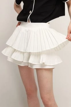 STORETS Influencer Clara Pleated Ruffle Skort Skirts