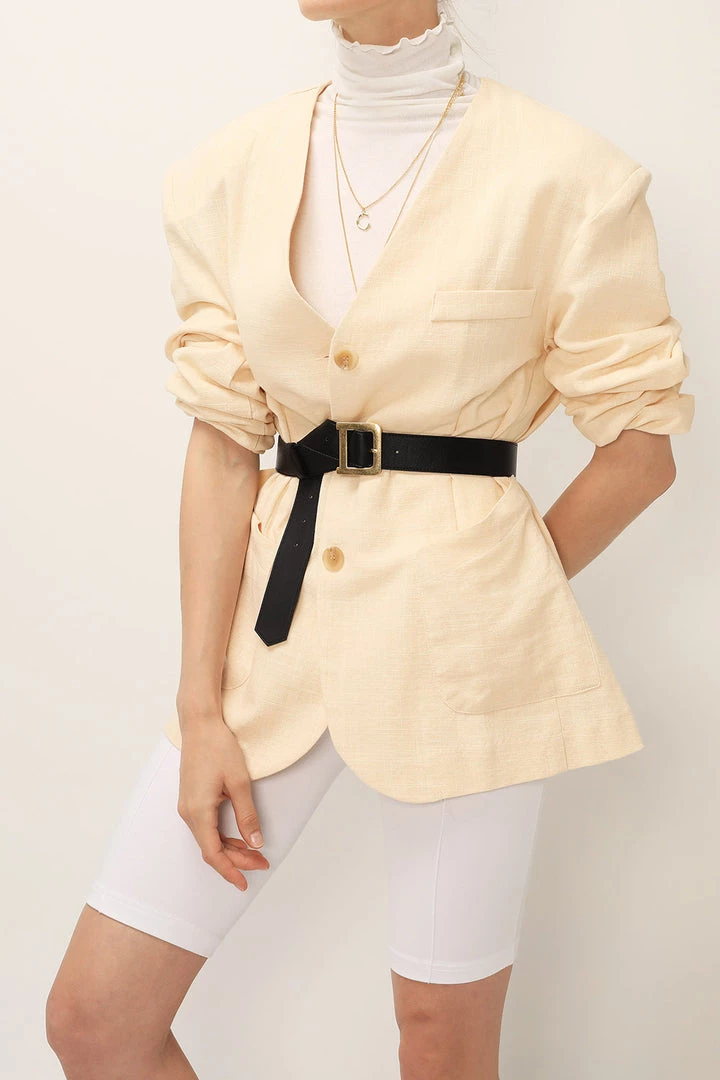 STORETS SALE CLOTHING Emma Oversized Collarless Blazer