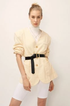 STORETS SALE CLOTHING Emma Oversized Collarless Blazer