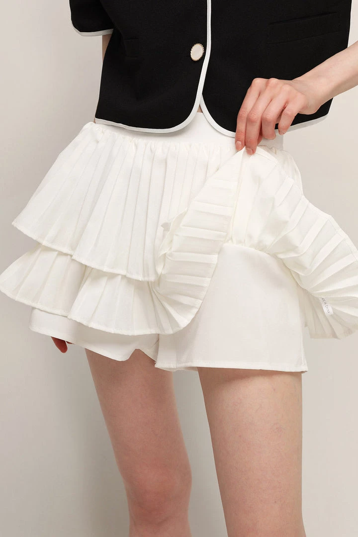 STORETS Influencer Clara Pleated Ruffle Skort Skirts