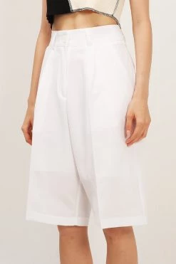 STORETS CLOTHING Georgia Pintuck Bermuda Shorts