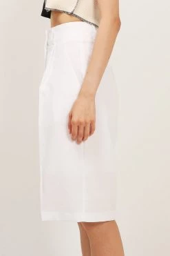 STORETS CLOTHING Georgia Pintuck Bermuda Shorts