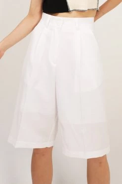 STORETS CLOTHING Georgia Pintuck Bermuda Shorts