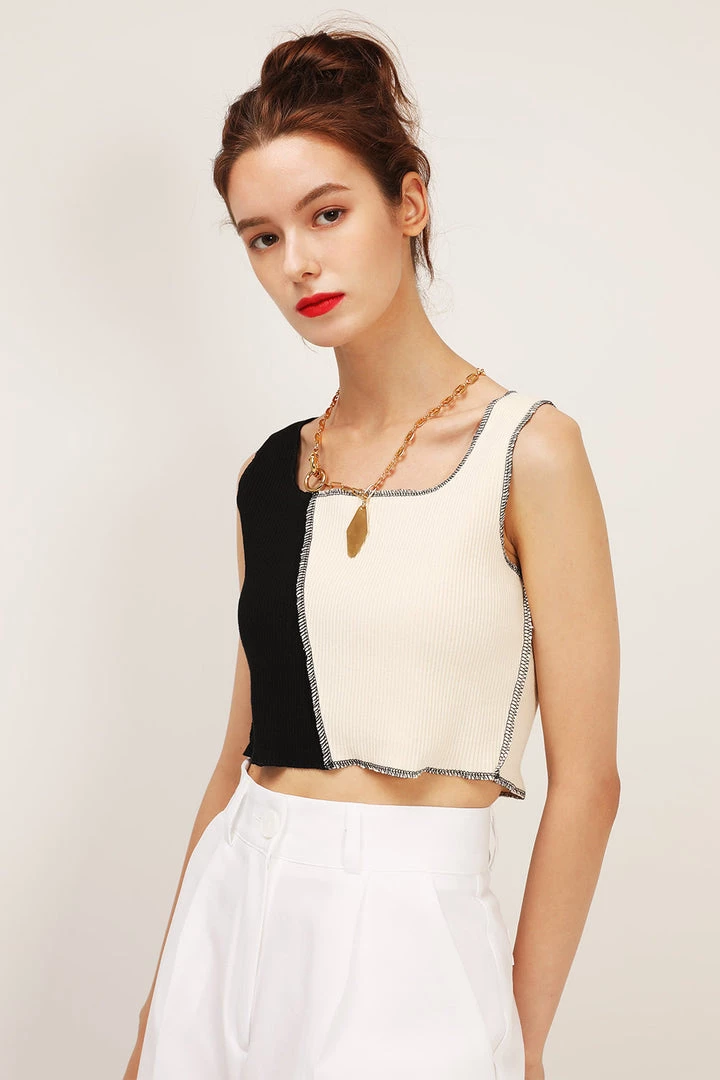 STORETS SALE Emery Color Block Crop Top CLOTHING
