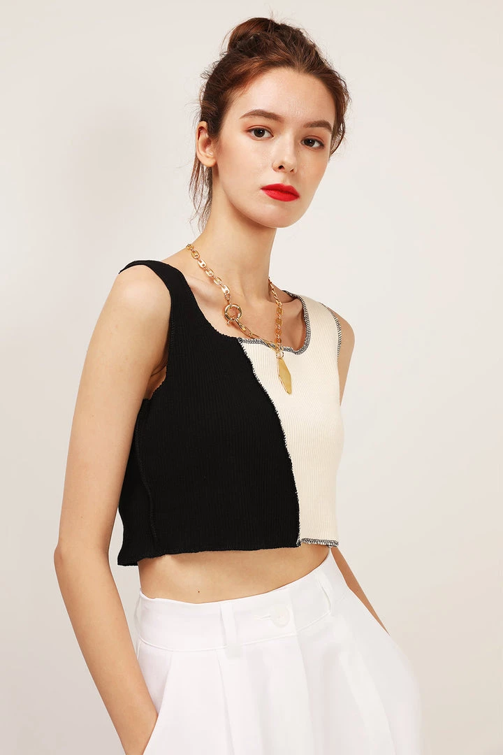 STORETS SALE Emery Color Block Crop Top CLOTHING