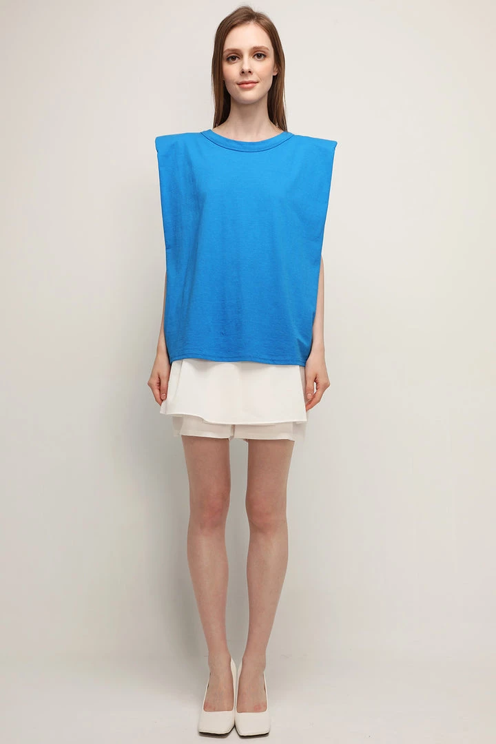 STORETS Rylan Padded Shoulder T-shirt CLOTHING