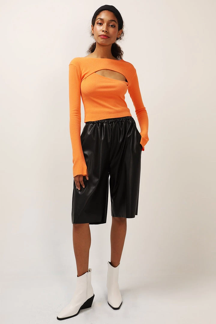 STORETS Liz Ribbed Cutout Top CLOTHING