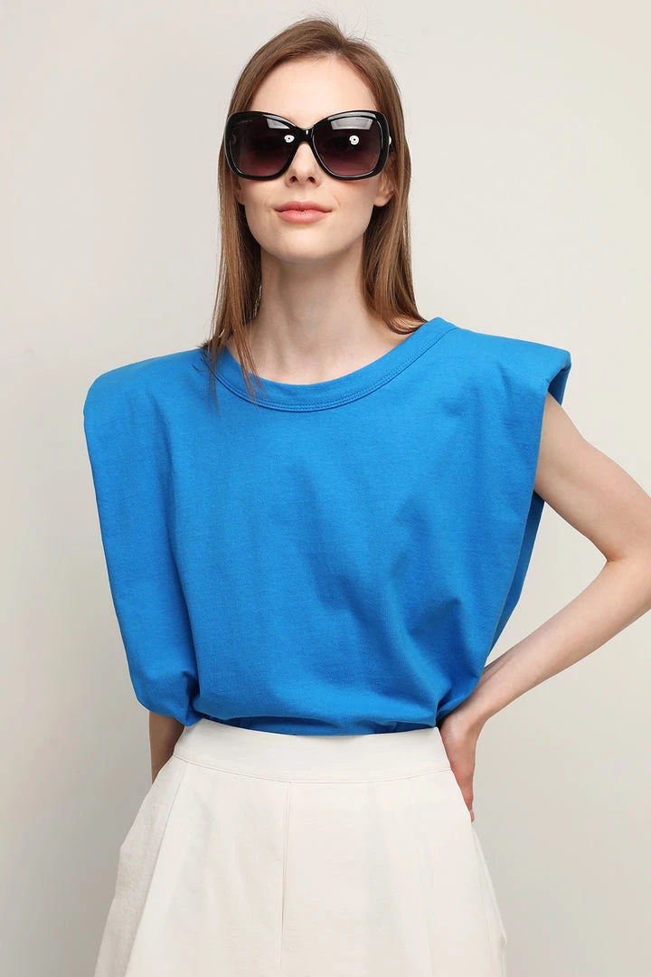 STORETS Rylan Padded Shoulder T-shirt CLOTHING