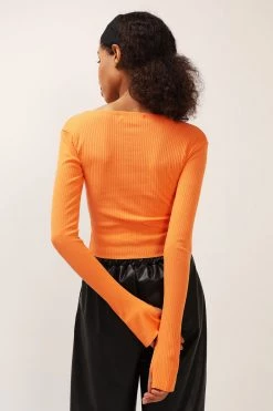 STORETS Liz Ribbed Cutout Top CLOTHING
