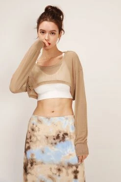 STORETS CLOTHING Ava Super Cropped Mesh Top