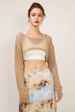 STORETS CLOTHING Ava Super Cropped Mesh Top