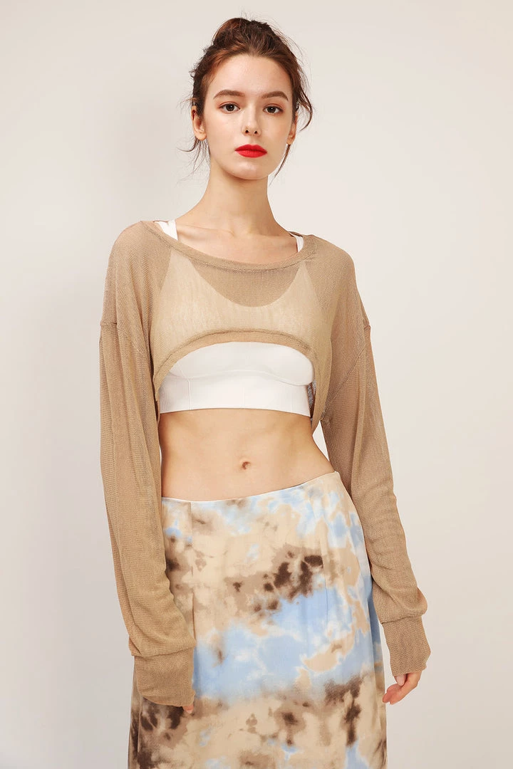 STORETS CLOTHING Ava Super Cropped Mesh Top