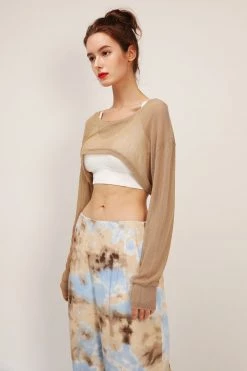 STORETS CLOTHING Ava Super Cropped Mesh Top