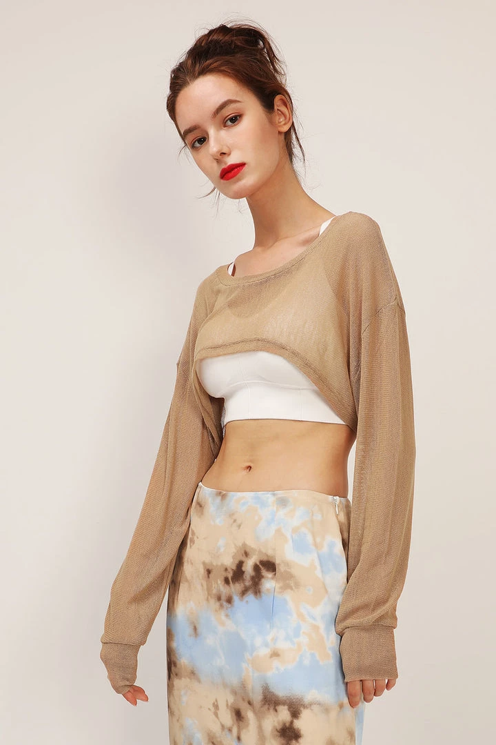 STORETS CLOTHING Ava Super Cropped Mesh Top