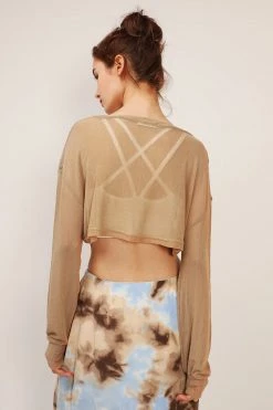 STORETS CLOTHING Ava Super Cropped Mesh Top