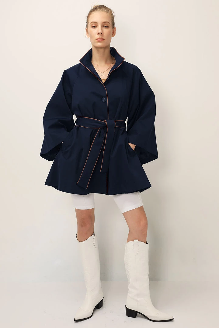 STORETS SALE CLOTHING Ophelia Contrast Trim Jacket W/Belt