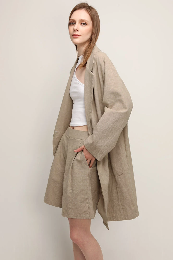 STORETS Eleanor Linen Long Blazer