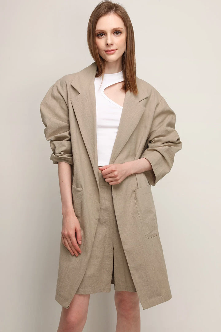 STORETS Eleanor Linen Long Blazer