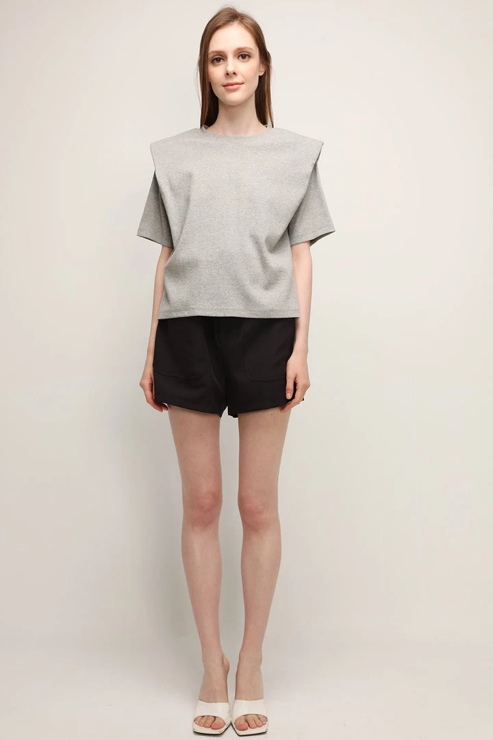 STORETS Aubrie Padded Shoulder T-shirt CLOTHING