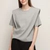 STORETS Aubrie Padded Shoulder T-shirt CLOTHING