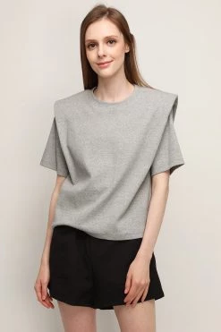 STORETS Aubrie Padded Shoulder T-shirt CLOTHING