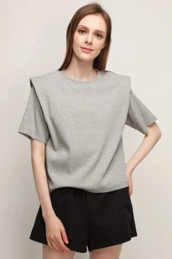 STORETS Aubrie Padded Shoulder T-shirt CLOTHING