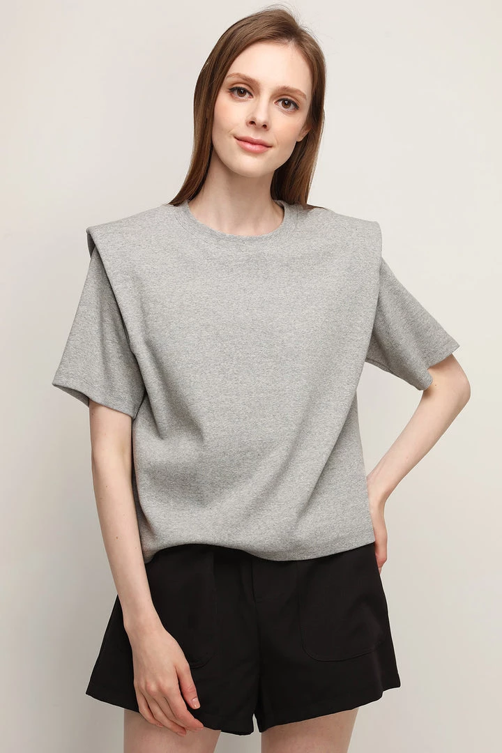 STORETS Aubrie Padded Shoulder T-shirt CLOTHING