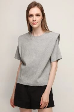 STORETS Aubrie Padded Shoulder T-shirt CLOTHING