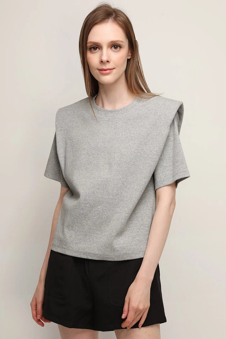 STORETS Aubrie Padded Shoulder T-shirt CLOTHING