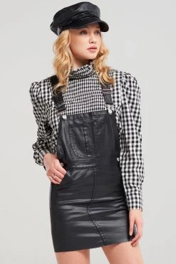 STORETS SALE Taylor High Neck Gingham Blouse CLOTHING