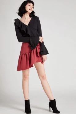 STORETS SALE Kate Asymmetric Ruffle Skirt