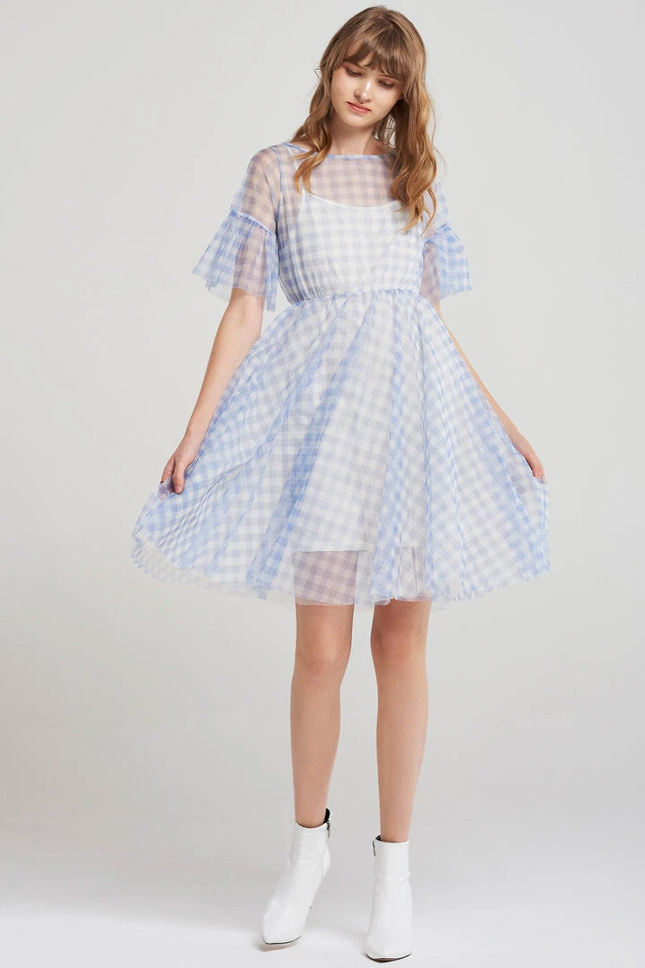 STORETS SALE CLOTHING Kelly Gingham Chiffon Dress
