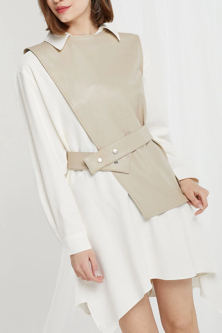 STORETS Knox Pleather Vest And Dress Set CLOTHING