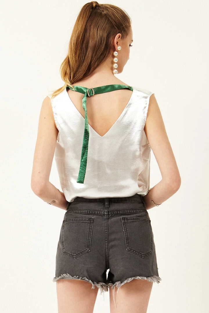 STORETS CLOTHING Lyn Back Belted Top