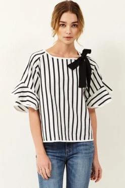 STORETS SALE Fay Ribbon Stripe Top