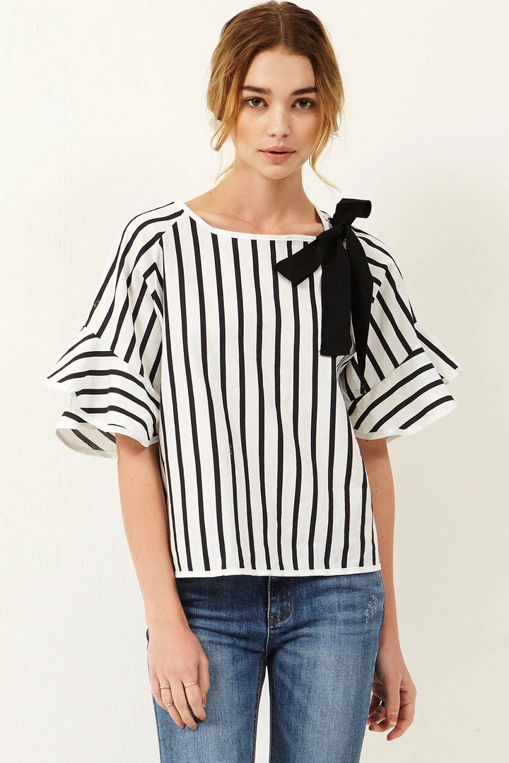 STORETS SALE Fay Ribbon Stripe Top