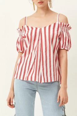STORETS SALE Sandy Stripe Off-the-Shoulder Top CLOTHING