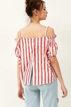 STORETS SALE Sandy Stripe Off-the-Shoulder Top CLOTHING