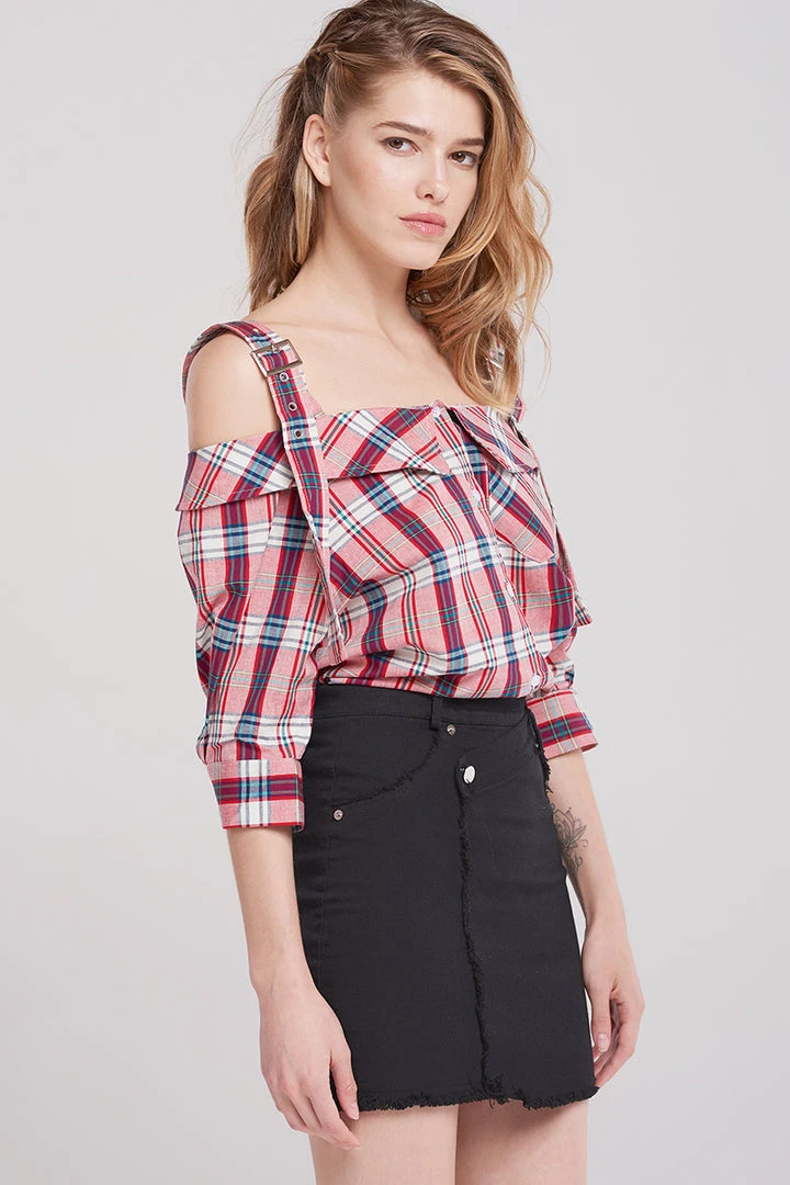 STORETS CLOTHING Maxim Tilted Seam Skirt-Black