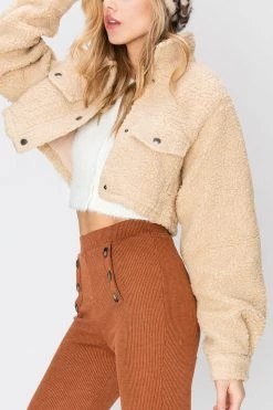 STORETS Mindy Cropped Teddy Jacket-2 Colors CLOTHING