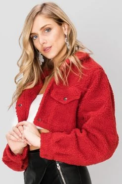 STORETS Mindy Cropped Teddy Jacket-2 Colors CLOTHING