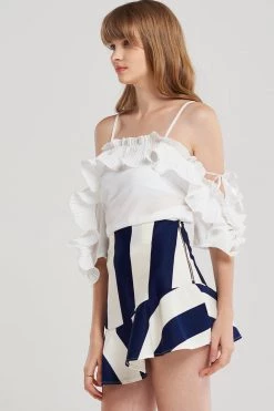 STORETS SALE CLOTHING Rose Wavy Frill Blouse