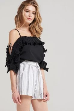 STORETS SALE CLOTHING Rose Wavy Frill Blouse