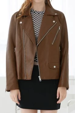 STORETS Samantha Faux Leather Jacket CLOTHING