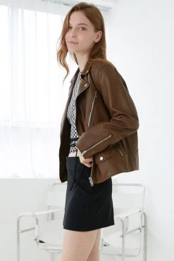 STORETS Samantha Faux Leather Jacket CLOTHING