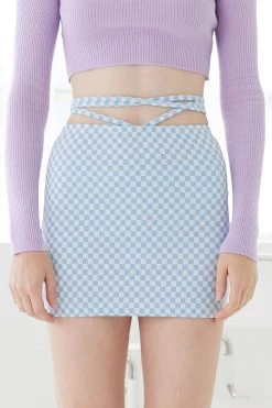 STORETS Olivia String Skirt In Checkerboard