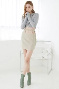 STORETS Zia Waist Cut Out Skirt W/String CLOTHING