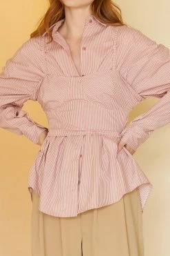 STORETS Nicole Striped Bustier Top