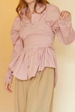 STORETS Nicole Striped Bustier Top